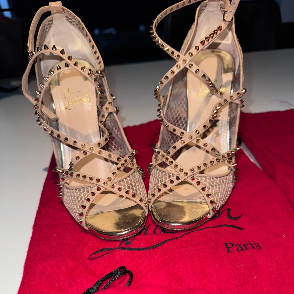 Christian Louboutin Alarc 100 Fishnet heels
